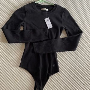 Black long sleeve bodysuit